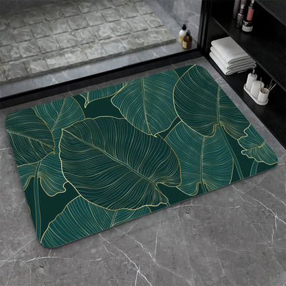 Diatomaceous Earth Bath Mat,Black Funny Skull Non-Slip Volume Super Absorbent Fast Drying for Bathroom Kitchen Door mat,Eco-Friendly Easy to Clean 16×24Inch (40 * 60cm)