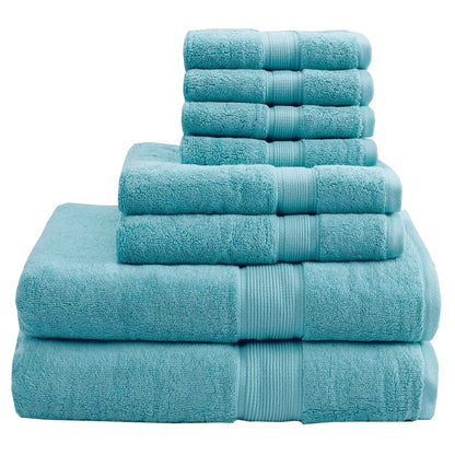 Madison Park 800GSM 100% Cotton Bathroom Bath Towel Set of 8, Natural