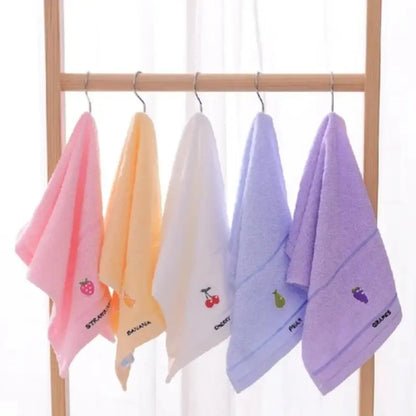 Cartoon Pattern Towel Set,  5 Counts/set  Soft Absorbent Bath Towel, Bathroom Accessories for Home Hotel Salon Dormitory, Super Absorbent Towel