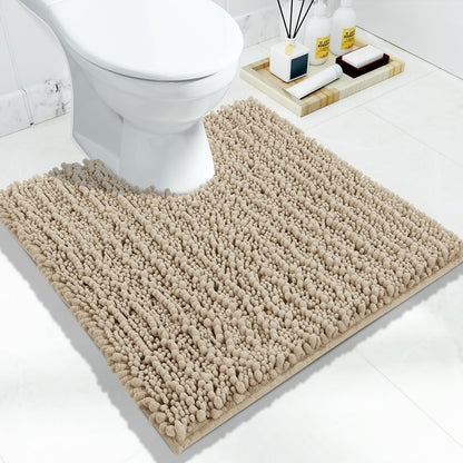 Yimobra Bathroom Rugs Non-Slip Washable – Extra Soft & Absorbent Chenille Bath Mat, Quick-Dry Plush Shaggy Floor & Vanity Bath Rugs for Tub & Shower, Modern Home Decor Accessories, 24 x 17, Grey