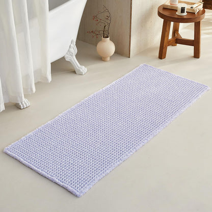 TYUU Waffle Bath Mat, Boho Bathroom Rugs Non Slip Washable, 30x20 Khaki