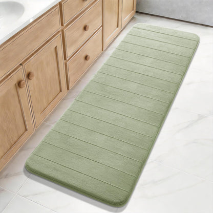 Yimobra Memory Foam Bath Mat, Super Soft & Absorbent Bathroom Rug, Grey