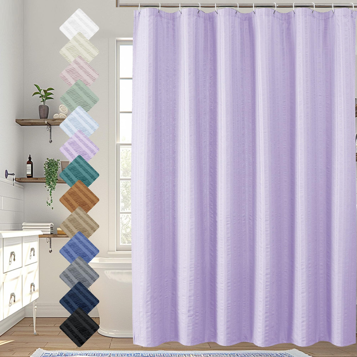 Aiyufeng Moga Sage Green Shower Curtain - 3D Embossed Textured Shower Curtains for Bathroom, Luxury Polyester Cloth Bath Curtain, 72Wx72H, Green
