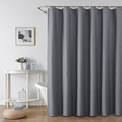OWENIE Pink Shower Curtain for Bathroom 72x72 Inch, 3D Embossed Textured Waffle Fabric Shower Curtains, Soft Hotel Farmhouse Style, Water Repellent, Machine Washable, Pink, 72" W x 72" L