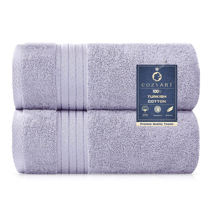 COZYART Luxury Bath Towel Set 6 Pcs, Dark Green 100% Turkish Cotton 650 GSM