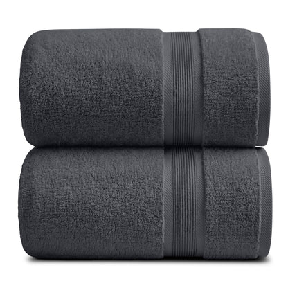 Springtree Home Luxury Bamboo Rayon Plush Bath Towel Set | 4-Pack | White