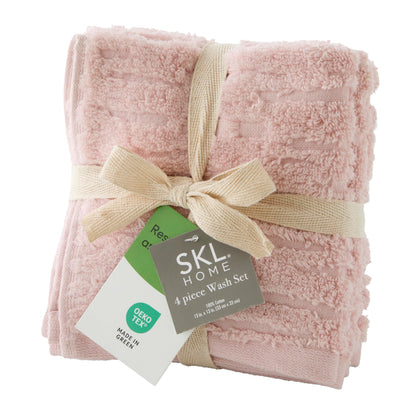 SKL Home CloudSoft Hand Towel Set, 2-Piece, 100% Cotton Luxury, Oatmeal