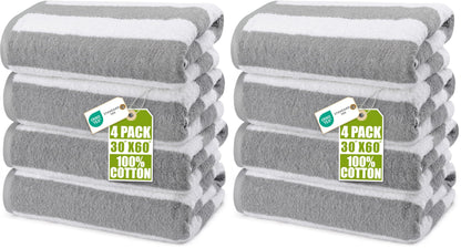 Utopia Towels Beach Towels, 4 Pack, 30x60 in, Bath Towels Cotton, Variety