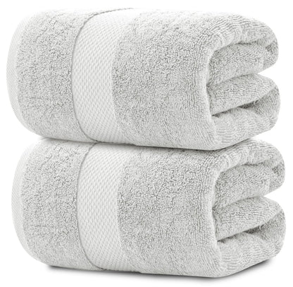 White Classic Luxury Soft Bath Sheet Towels - 650 GSM Cotton Luxury Bath Towels Extra Large 35x70 | Highly Absorbent and Quick Dry | Hotel Collection Extra Large Bath Towels Oversized, Taupe, 2 Pack