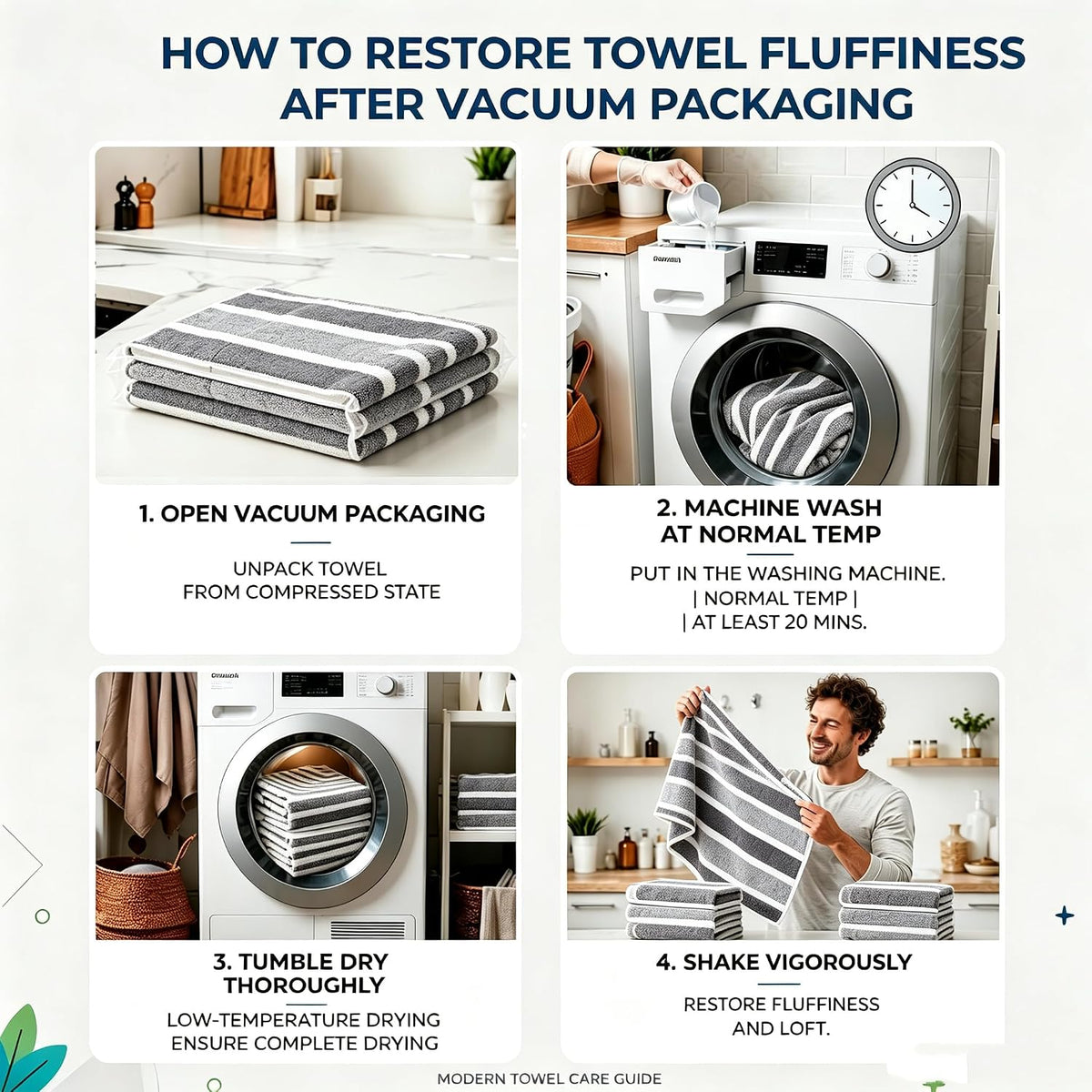 4 Pcs Large Microfiber Bath Towel Set, 34.6" x 67"(Gray)