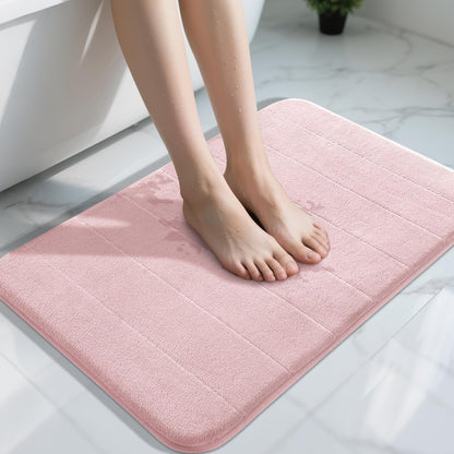 Yimobra Memory Foam Bath Mat, Super Soft & Absorbent Bathroom Rug, Grey