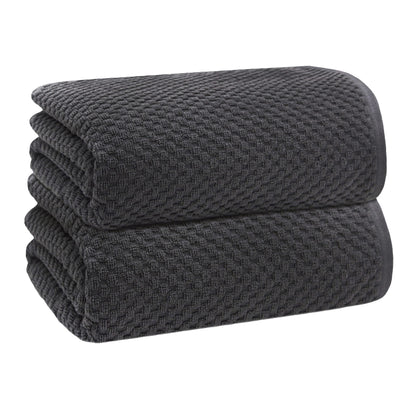 COTTON CRAFT Euro Spa Waffle Weave Bath Towels - Set of 4 Linen Towels