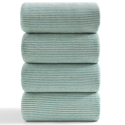 4 Piece Bath Towel Set 35"x70"Oversized Bath Towel for Bathroom Ultra Soft Fluffy Extra Large Bath Sheet Luxury Premium Bathroom Towel Highly Absorbent Quick Dry Shower Towel for Hotel Spa,Black White