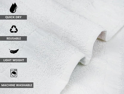 ZUPERIA White Bath Towels Bulk 12 Pack (20 x 40 Inches) - 100% Cotton Economy Light Weight Towels for Commercial Use - Quick Dry, Ultra-Soft, and Absorbent Bulk Towels