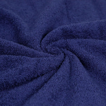 Amazon Basics 6-Piece Fade-Resistant 100% Cotton Towel Set, Soft and Absorbent, 2 Bath Towels, 2 Hand Towels, 2 Washcloths, Navy Blue