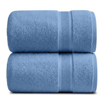 Springtree Home Luxury Bamboo Rayon Plush Bath Towel Set | 4-Pack | White