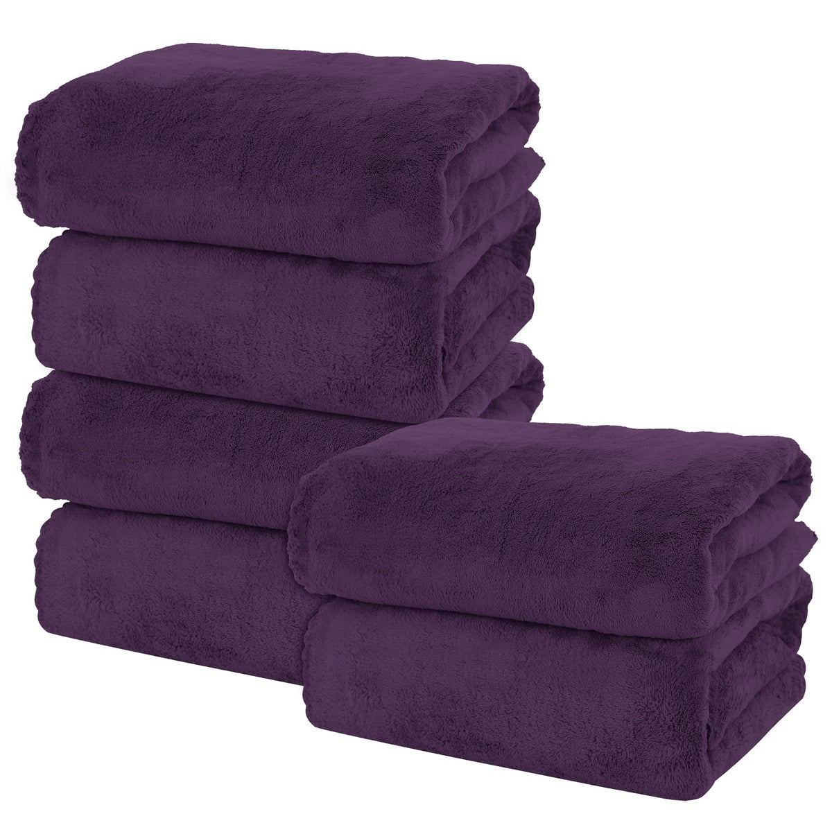 MOONQUEEN 2 Pack Premium Bath Towel Set - Quick Drying - Microfiber Coral Velvet Highly Absorbent Towels - Multipurpose Use as Bath Fitness, Bathroom, Shower, Sports, Yoga Towel (Grey)