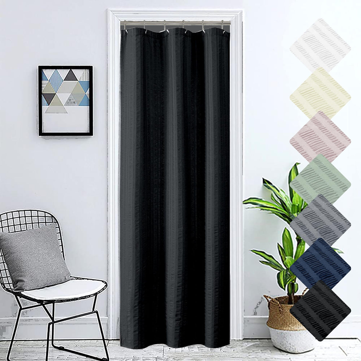 Aiyufeng Moga Sage Green Shower Curtain - 3D Embossed Textured Shower Curtains for Bathroom, Luxury Polyester Cloth Bath Curtain, 72Wx72H, Green