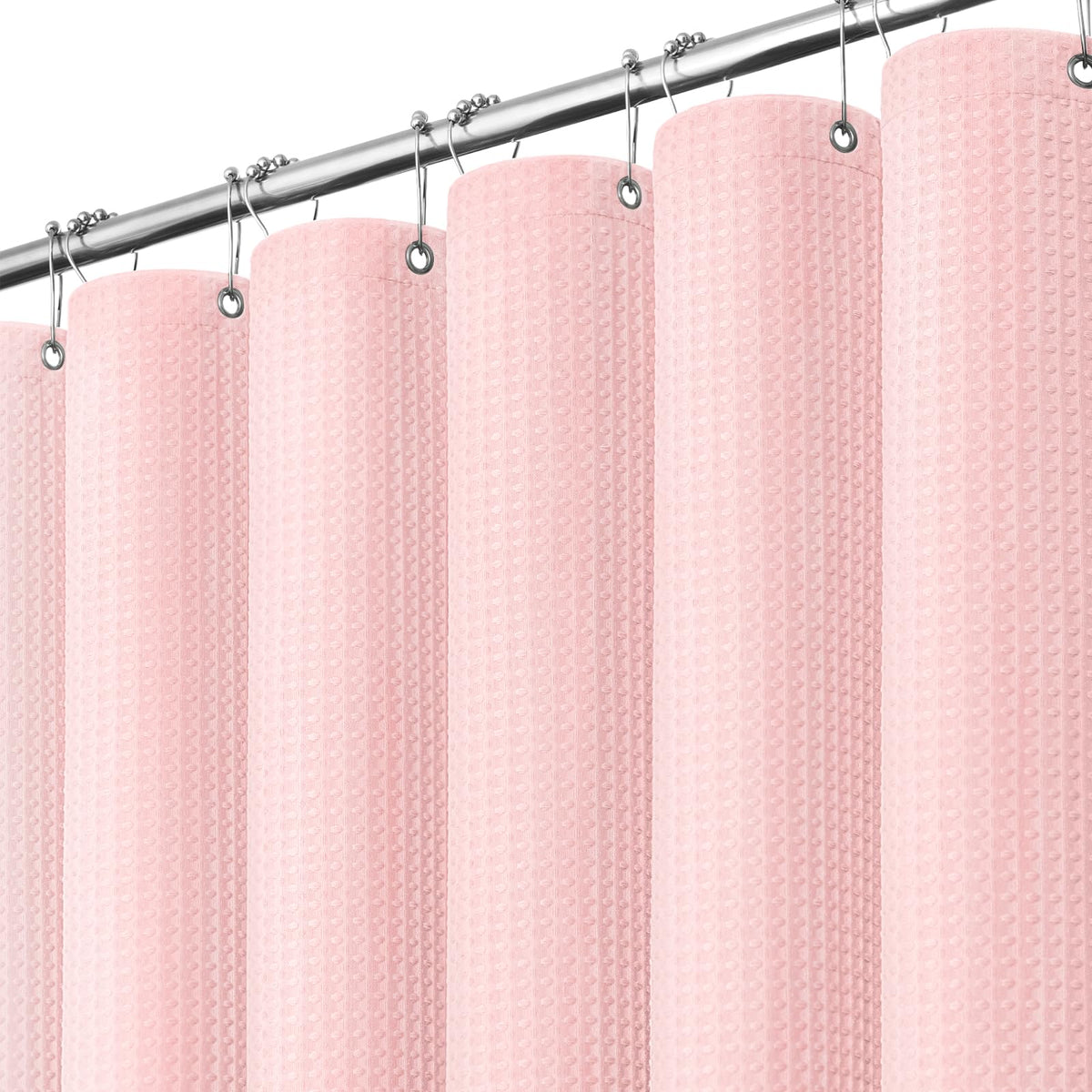 Dynamene Waffle Shower Curtain 256 GSM Heavy Duty Fabric 72"x72" Sage Green