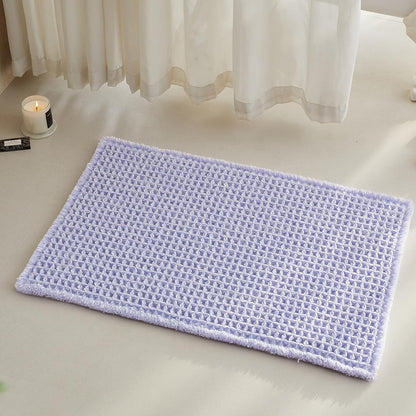 TYUU Waffle Bath Mat, Boho Bathroom Rugs Non Slip Washable, 30x20 Khaki