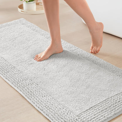 Madison Park Splendor Reversible 100% Cotton Bath Rug, 20 x 30, White
