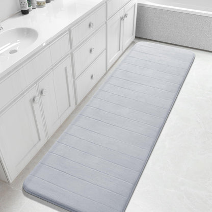 Yimobra Memory Foam Bath Mat, Super Soft & Absorbent Bathroom Rug, Grey