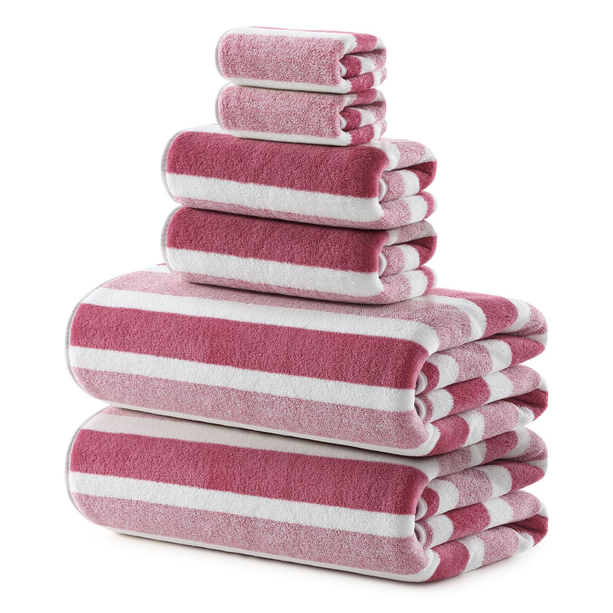 REDKISS 6-Piece Microfiber Bath Towel Set, Ultra Soft, Highly Absorbent & Quick Dry, 35x70 Inch Oversized, Light Gray Towels for Bathroom, Spa, Gym, 2 Bath 2 Hand 2 Washcloths