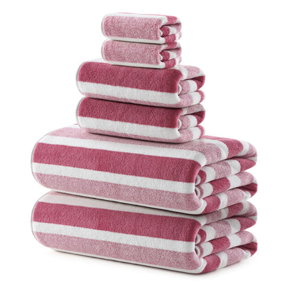 REDKISS 6-Piece Microfiber Bath Towel Set, Ultra Soft, Highly Absorbent & Quick Dry, 35x70 Inch Oversized, Light Gray Towels for Bathroom, Spa, Gym, 2 Bath 2 Hand 2 Washcloths