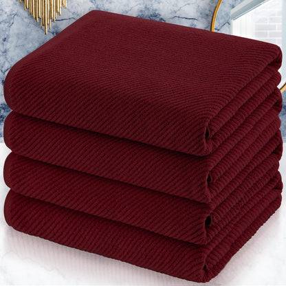 VOOVA & MOVAS 6PC Towel Set, 100% Cotton, Aqua Teal