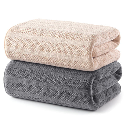ecolook Microfiber Bath Towels Set of 4, 31 x 63 Inch Extra Large Bath Towel Set, Super Soft & Highly Absorbent, Quick Dry Lightweight Towels for Bathroom, Gym, Spa, Pool & Travel, Gray