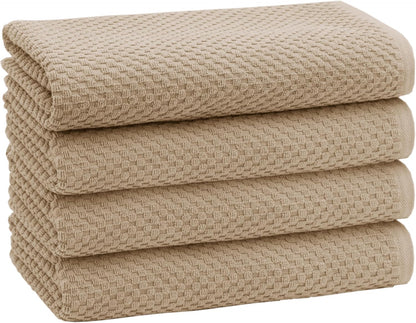 COTTON CRAFT Euro Spa Waffle Weave Bath Towels - Set of 4 Linen Towels