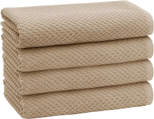 COTTON CRAFT Euro Spa Waffle Weave Bath Towels - Set of 4 Linen Towels