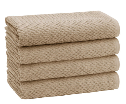 COTTON CRAFT Euro Spa Waffle Weave Bath Towels - Set of 4 Linen Towels