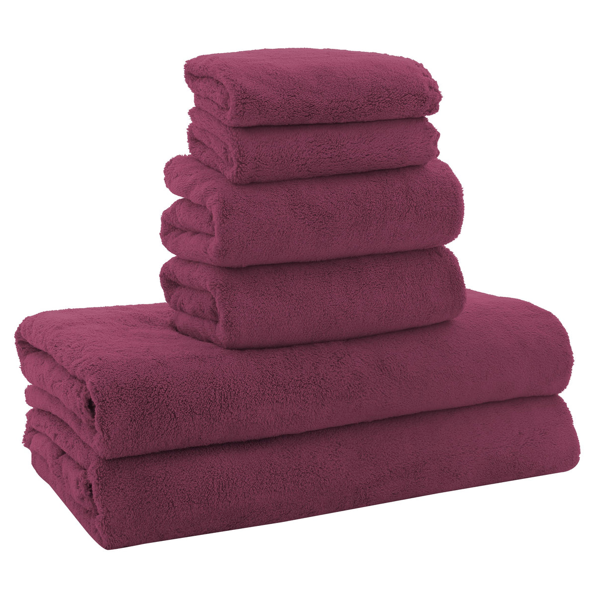MOONQUEEN Ultra Soft Towel Set - Quick Drying - 2 Bath Towels 2 Hand Towels 2 Washcloths - Microfiber Coral Velvet Highly Absorbent Towel for Fitness, Bathroom, Sports, Yoga, Travel-Grey 6 Pcs