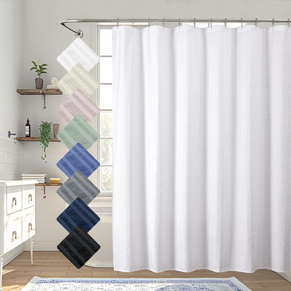 Aiyufeng Moga Sage Green Shower Curtain - 3D Embossed Textured Shower Curtains for Bathroom, Luxury Polyester Cloth Bath Curtain, 72Wx72H, Green