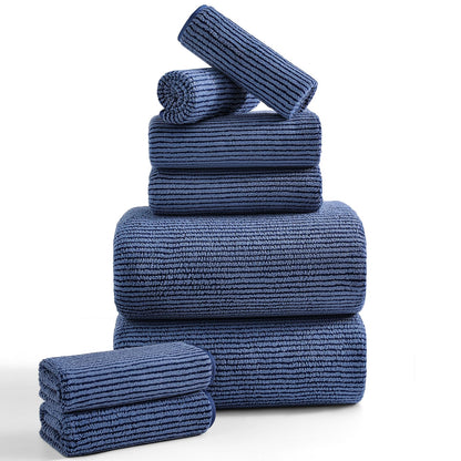 4 Piece Bath Towel Set 35"x70"Oversized Bath Towel for Bathroom Ultra Soft Fluffy Extra Large Bath Sheet Luxury Premium Bathroom Towel Highly Absorbent Quick Dry Shower Towel for Hotel Spa,Black White