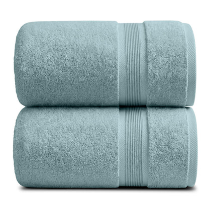 Springtree Home Luxury Bamboo Rayon Plush Bath Towel Set | 4-Pack | White