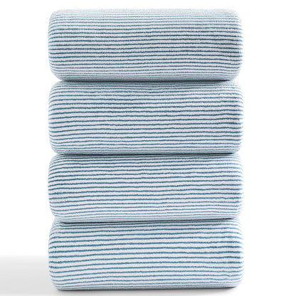 4 Piece Bath Towel Set 35"x70"Oversized Bath Towel for Bathroom Ultra Soft Fluffy Extra Large Bath Sheet Luxury Premium Bathroom Towel Highly Absorbent Quick Dry Shower Towel for Hotel Spa,Black White