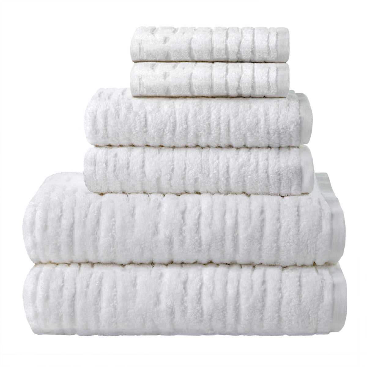 SKL Home CloudSoft Hand Towel Set, 2-Piece, 100% Cotton Luxury, Oatmeal