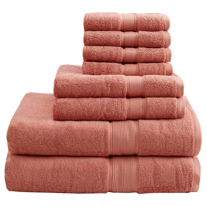 Madison Park 800GSM 100% Cotton Bathroom Bath Towel Set of 8, Natural