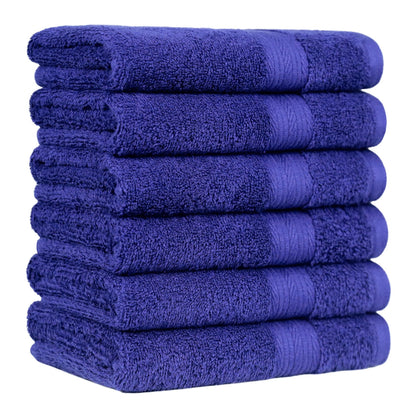 Amazon Basics 6-Piece Oversized Highly Absorbent Fade-Resistant Towel Set, 100% Cotton Towels for Bathroom, Soft, 2 Bath Towels, 2 Hand Towels, 2 Washcloths, White