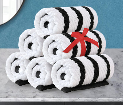 VOOVA & MOVAS 6PC Towel Set, 100% Cotton, Aqua Teal