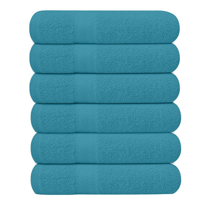 KAHAF COLLECTION 6 Pack Bath Towels Set (27 x 54 Inches) 100% Ring Spun Cotton, Lightweight, Quick Dry, Highly Absorbent Towels Multicolor, (27x54) Inches