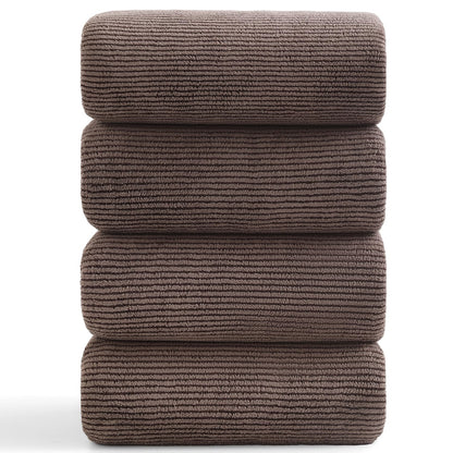 4 Piece Bath Towel Set 35"x70"Oversized Bath Towel for Bathroom Ultra Soft Fluffy Extra Large Bath Sheet Luxury Premium Bathroom Towel Highly Absorbent Quick Dry Shower Towel for Hotel Spa,Black White