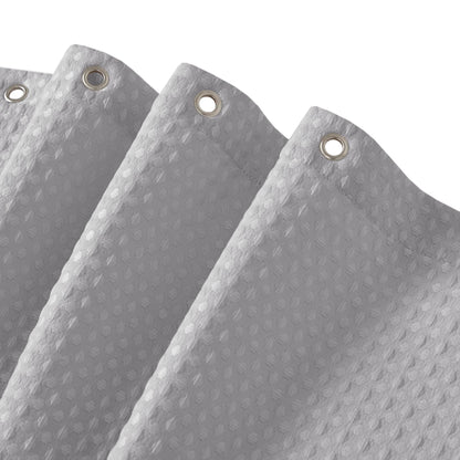 Madison Park Spa Waffle Shower Curtain for Bathroom, 72 x 72, Grey