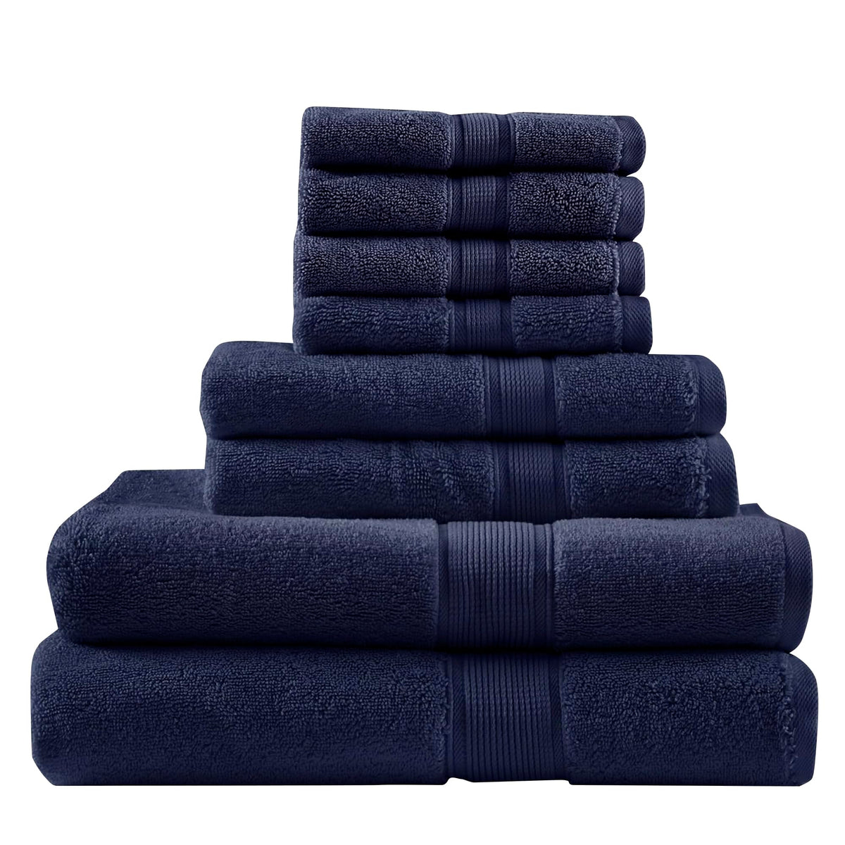 Madison Park 800GSM 100% Cotton Bathroom Bath Towel Set of 8, Natural
