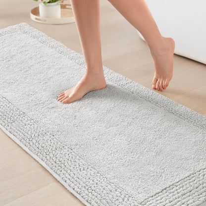Madison Park Splendor Reversible 100% Cotton Bath Rug, 20 x 30, White