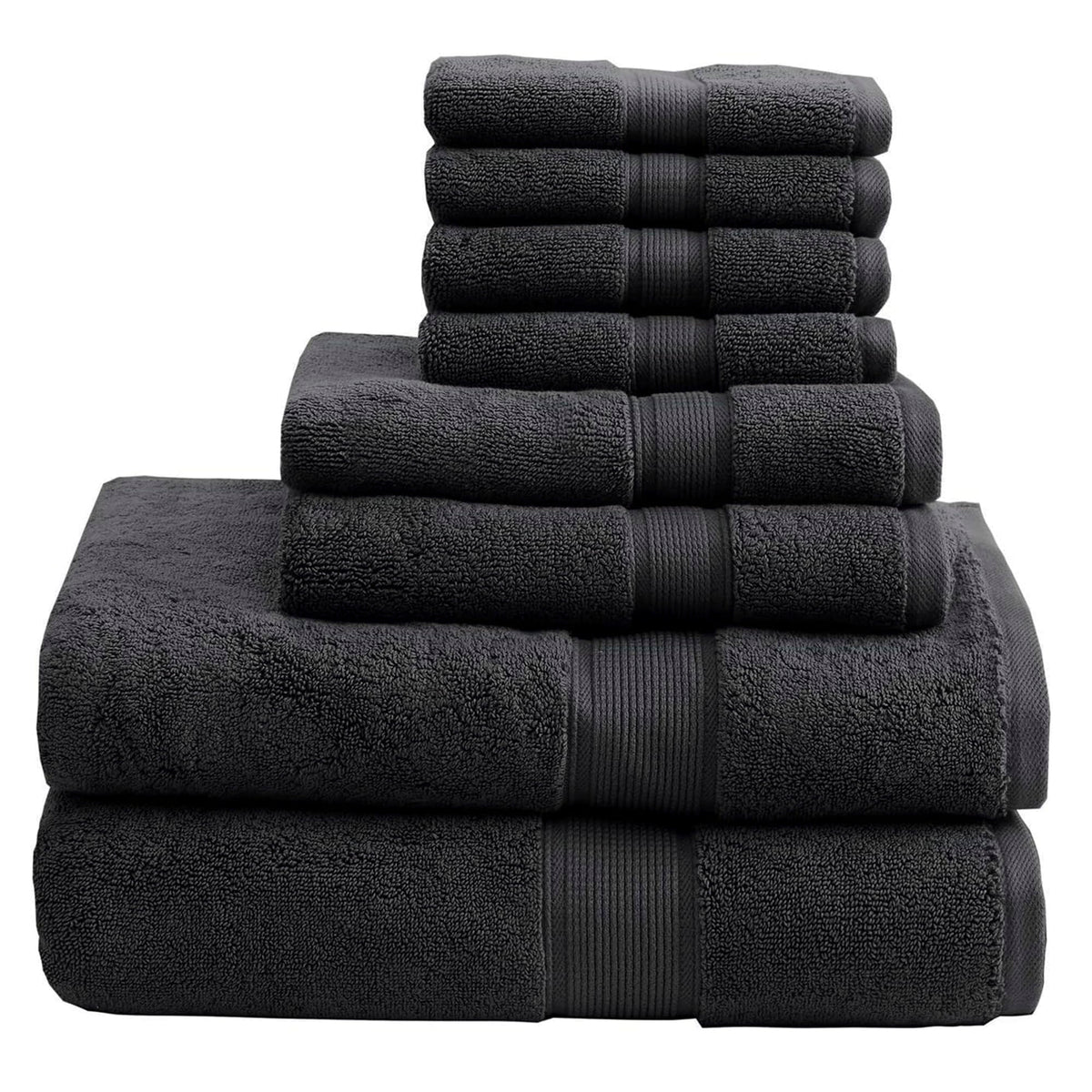 Madison Park 800GSM 100% Cotton Bathroom Bath Towel Set of 8, Natural