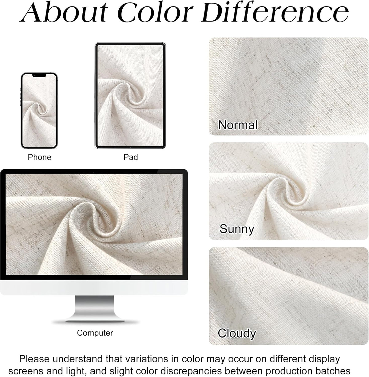 Naturoom Linen Shower Curtain 72 Inch Long for Bathroom Beige 1 Panel