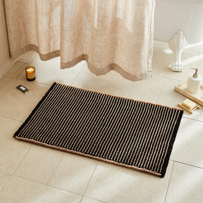 TYUU Waffle Bath Mat, Boho Bathroom Rugs Non Slip Washable, 30x20 Khaki